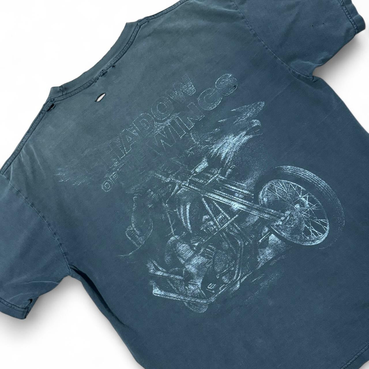 90s Faded & Distressed Shadow of the Wings Biker Tee