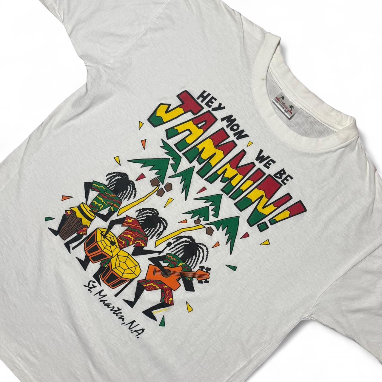 80s ‘Hey Mon We Be Jammin’ Reggae St. Maarten Souvenir Tee