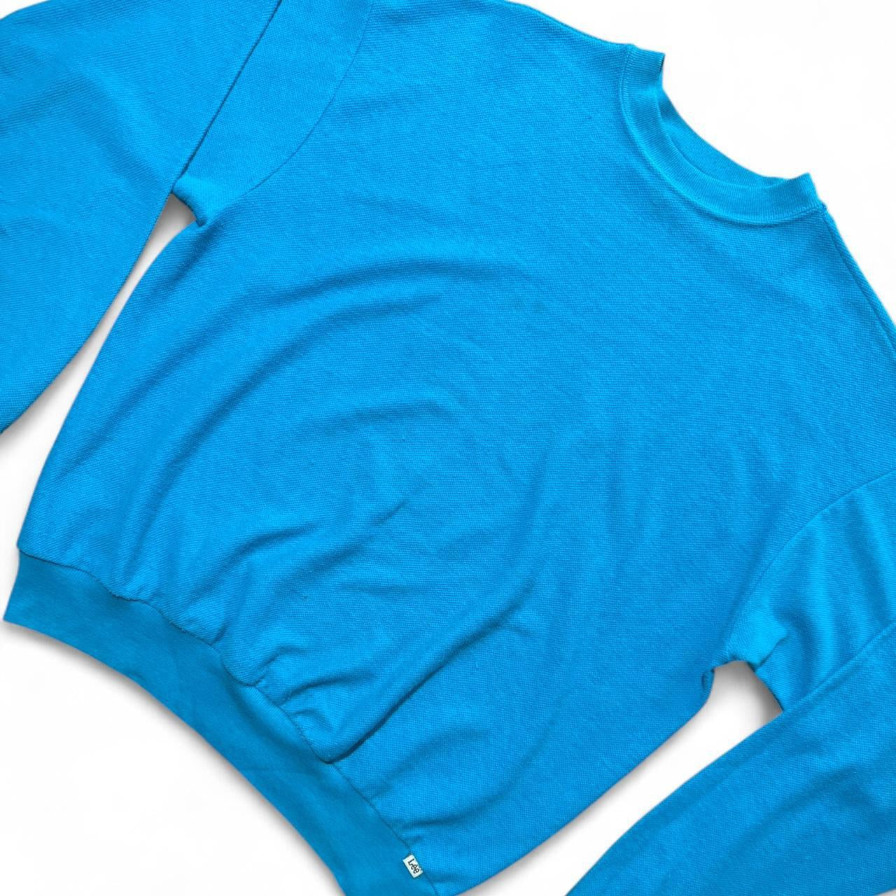 80s Lee Cotton Blend Teal Pullover Crewneck