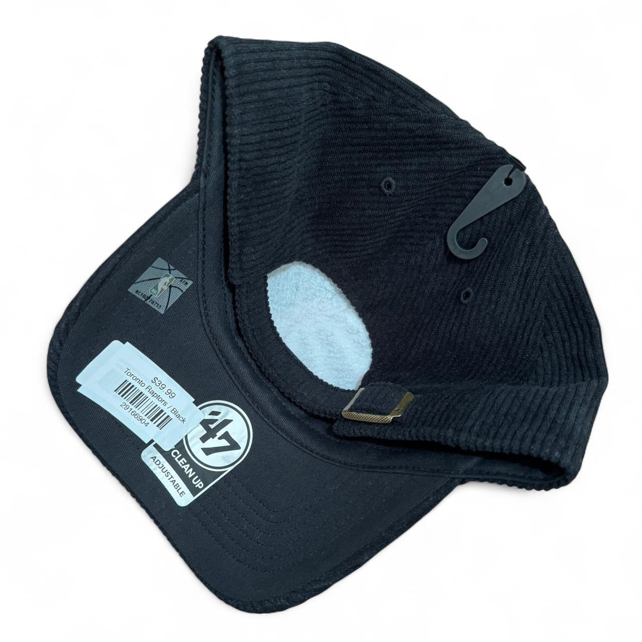Toronto Raptors 47 Brand Corduroy NBA Snapback Hat Cap Black