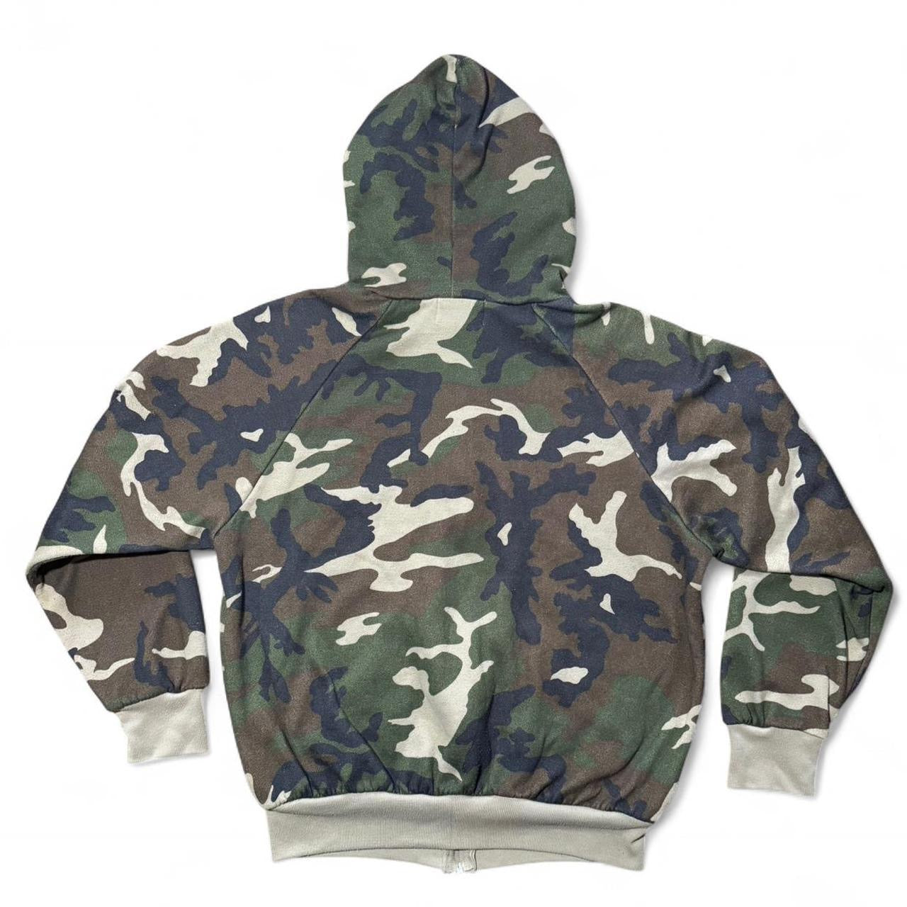 90s Camouflage Hunting Zip Up Hoodie Sweater