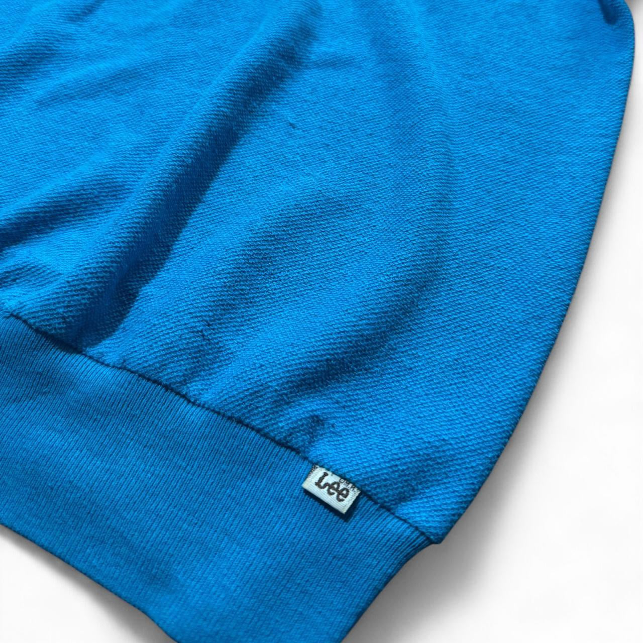80s Lee Cotton Blend Teal Pullover Crewneck
