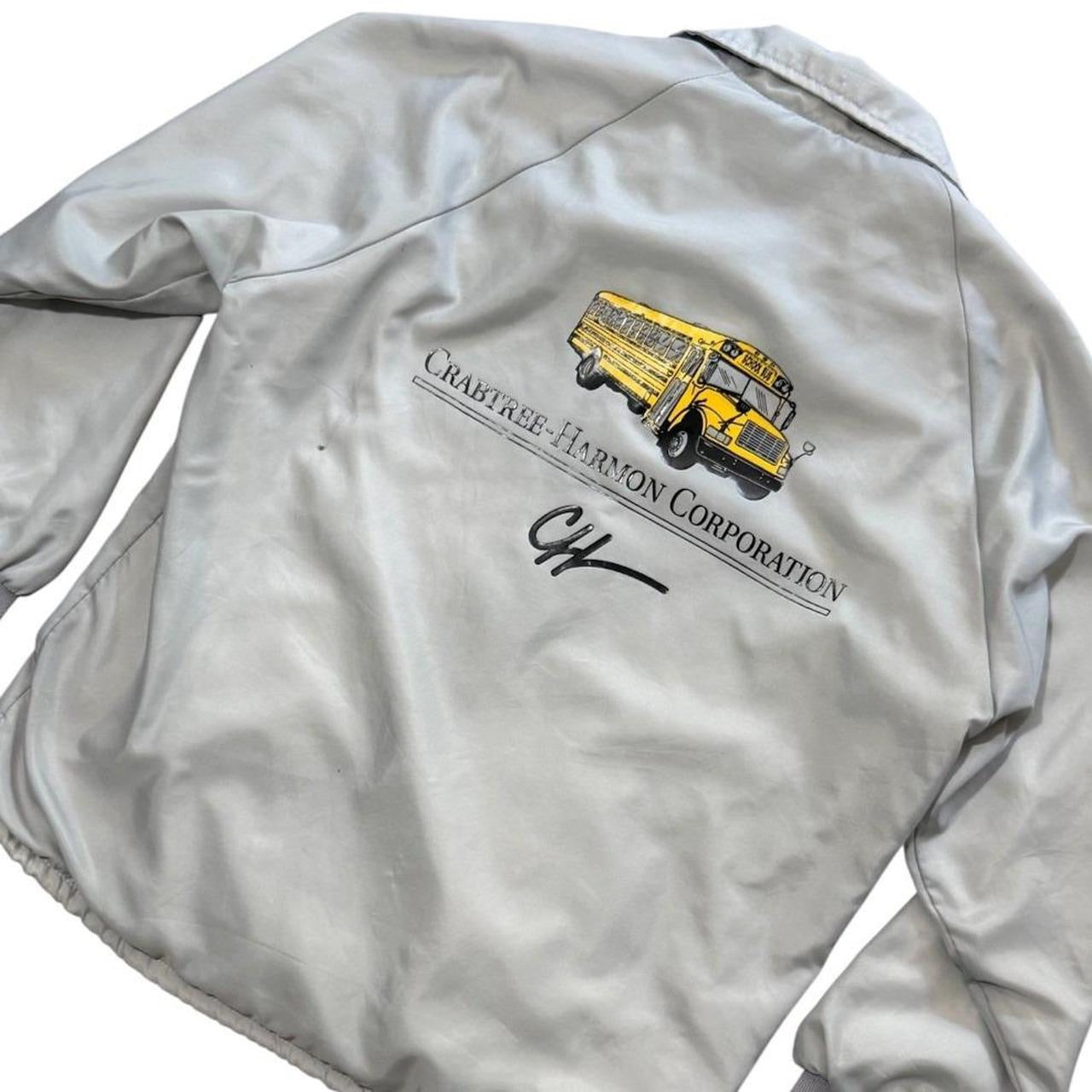 90s Westark USA Gray Crabtree-Harmon School Bus Graphic Coaches Jacket