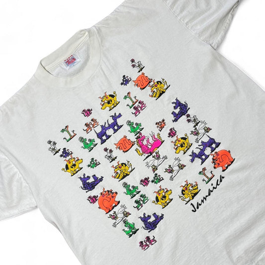 90s Sexy Animals Lewd Novelty Joke Jamaica Graphic Souvenir Tee