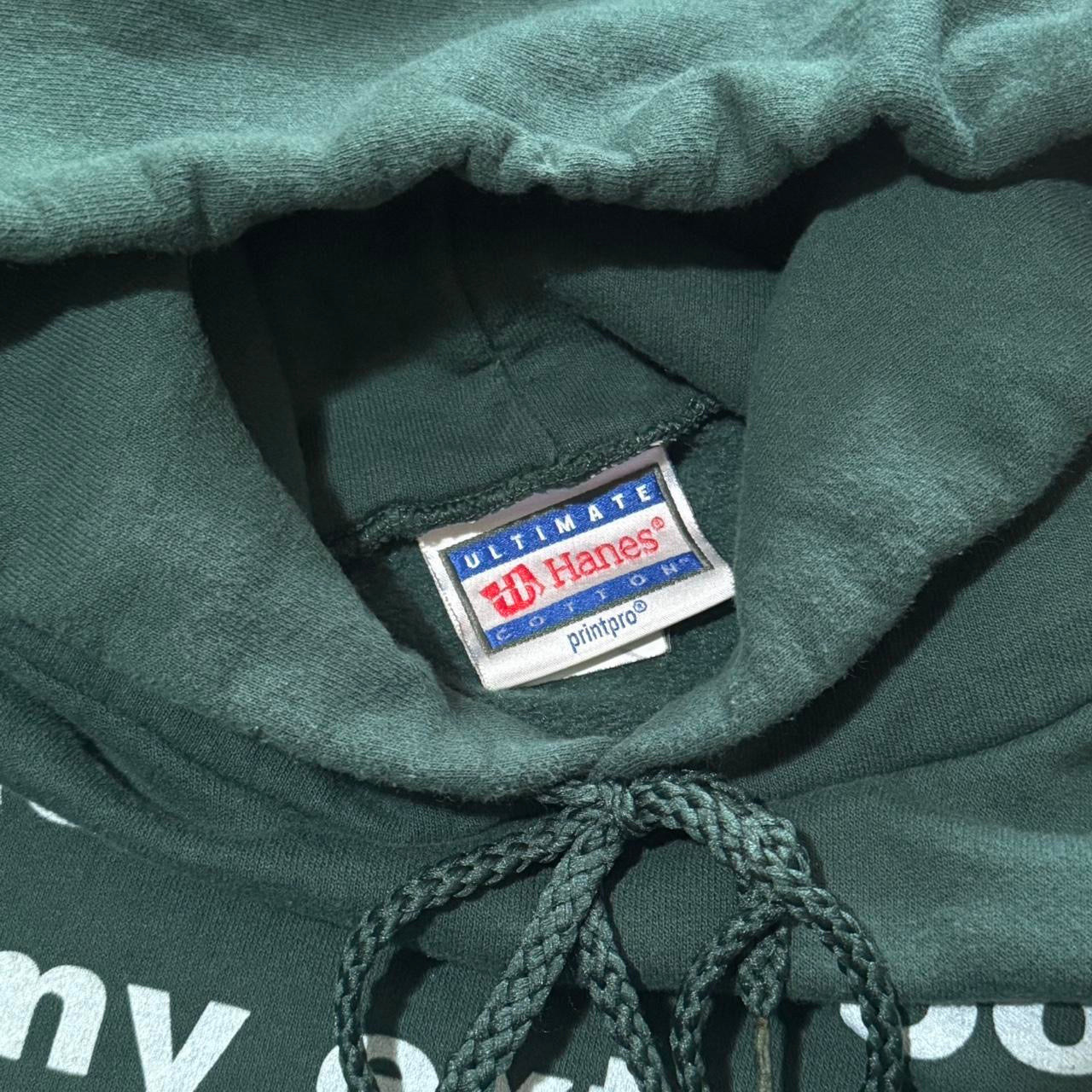 Hanes Heavy Cotton Hunter Green "ask me about my extreme fear of questions" Hoodie