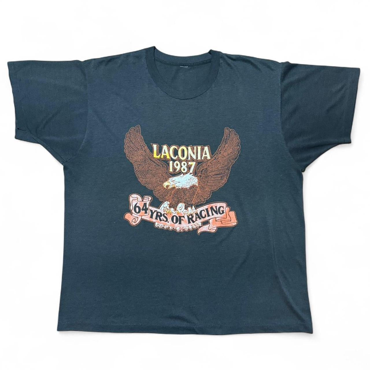 1987 Laconia Motorcycle Rally 64 Year Anniversary Biker T-Shirt