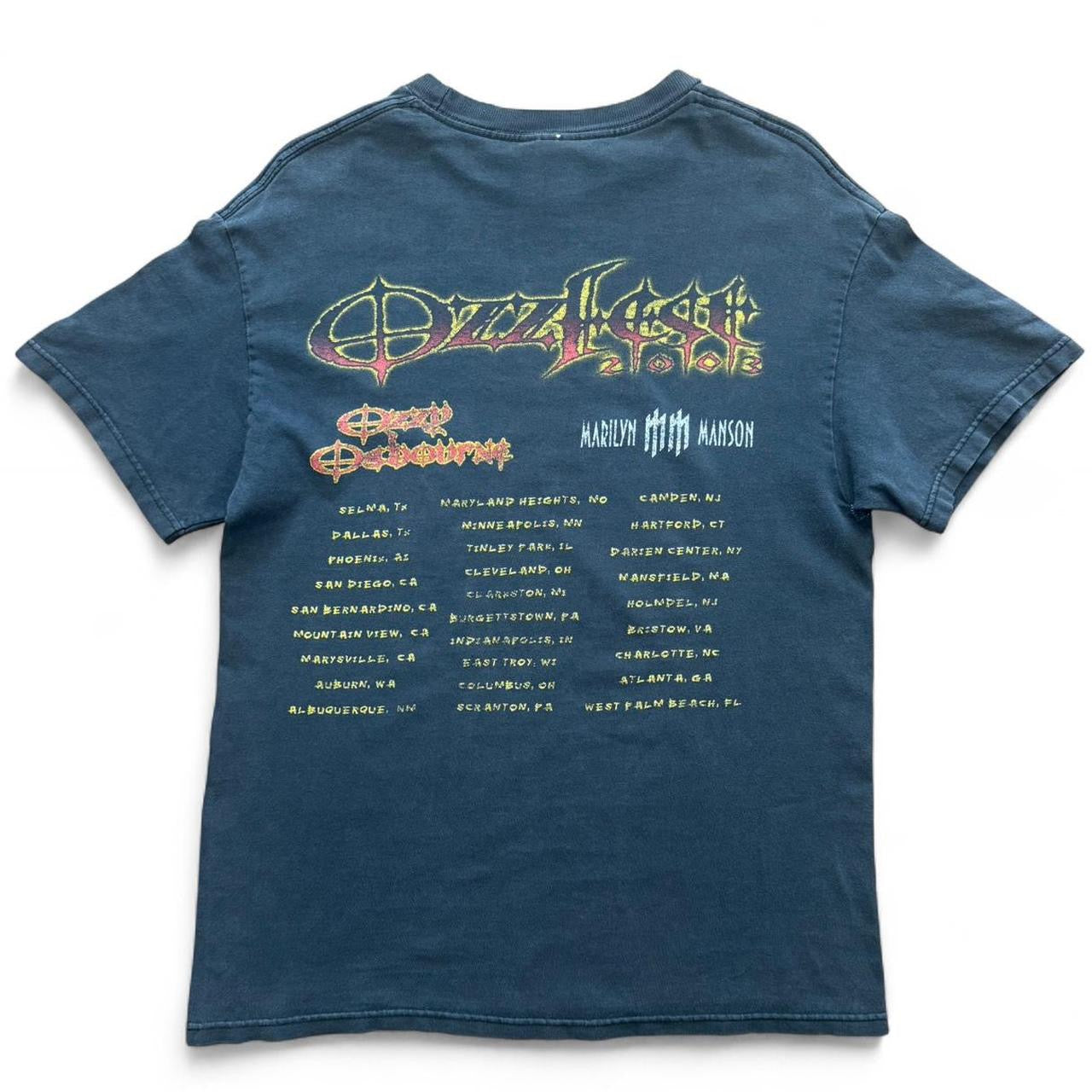 Vintage 2003 Ozzfest Ozzy Osbourne Marilyn Manson Rare Concert Tour Merch T-shirt