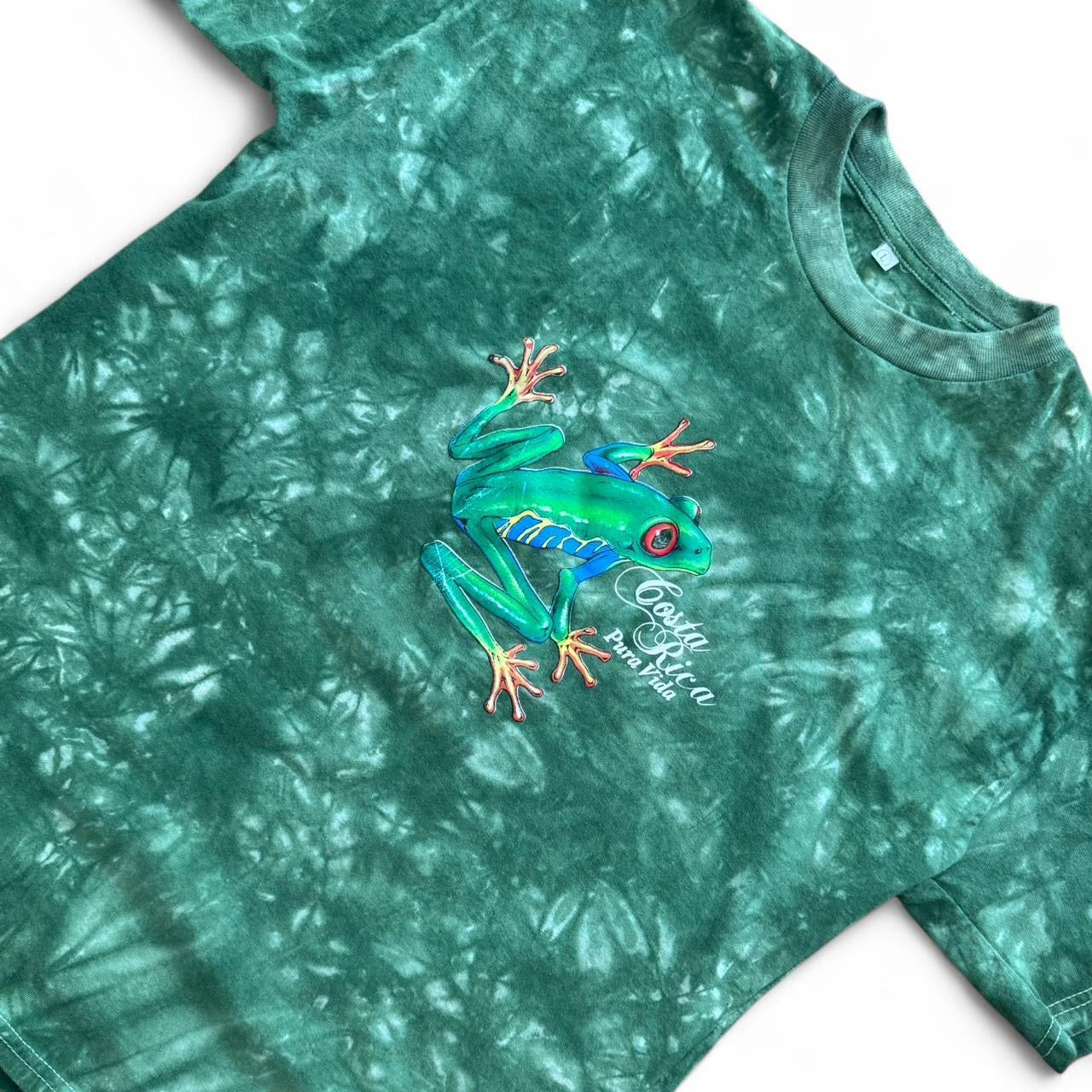 Green Tie-Dye Costa Rica Tree Frog Tee