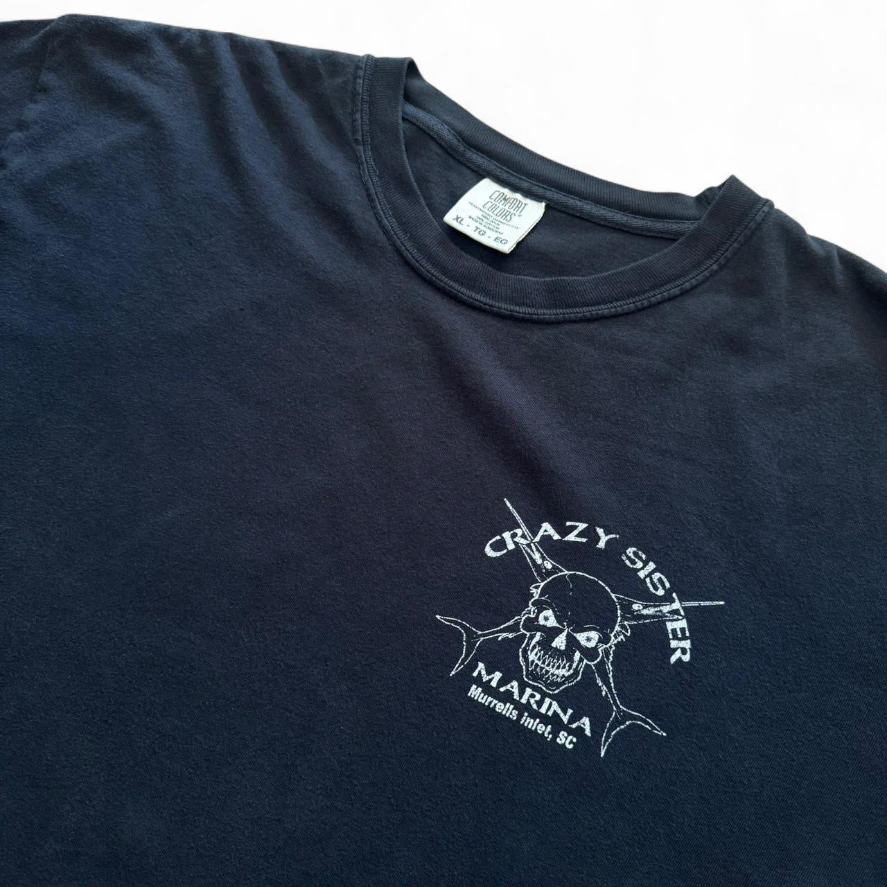 Y2K Skull Fishing Crazy Sister Marina Tee