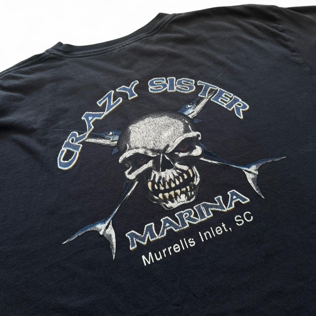 Y2K Skull Fishing Crazy Sister Marina Tee