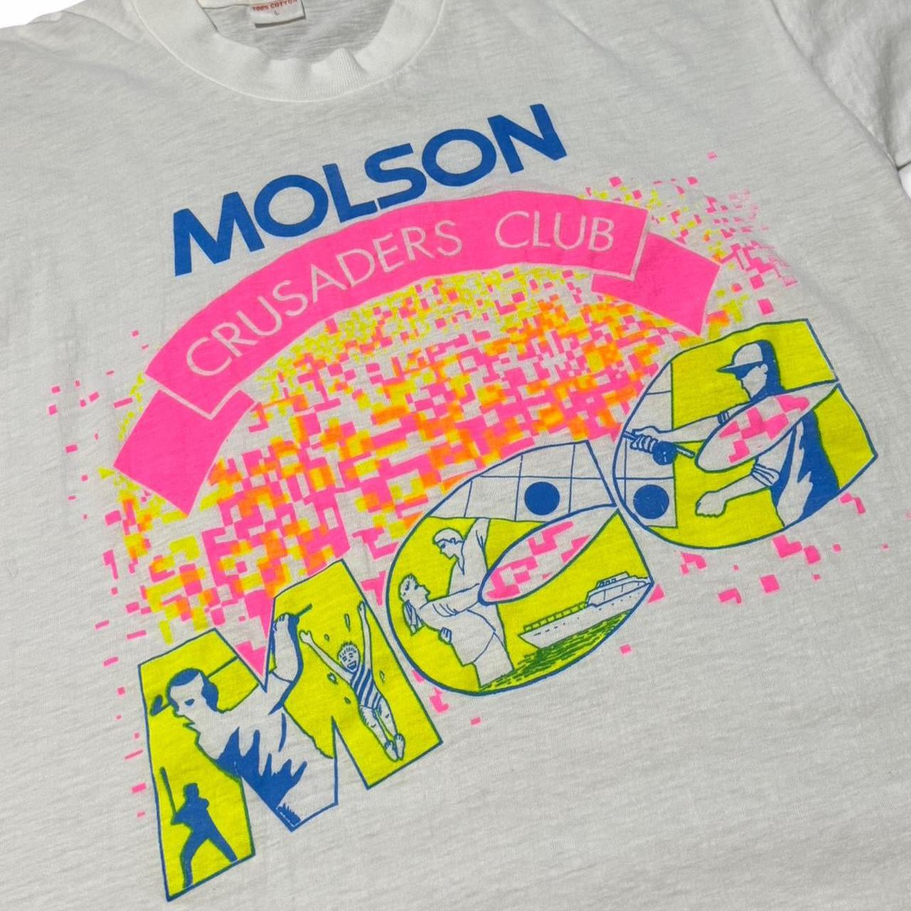 80s Molson Canadian Crusaders Club Neon Tee