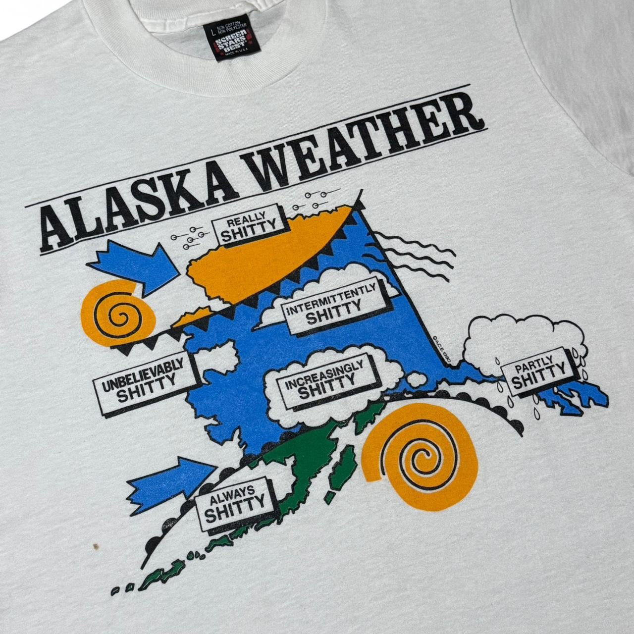 90s Alaska Shitty Weather Forecast Joke Tee