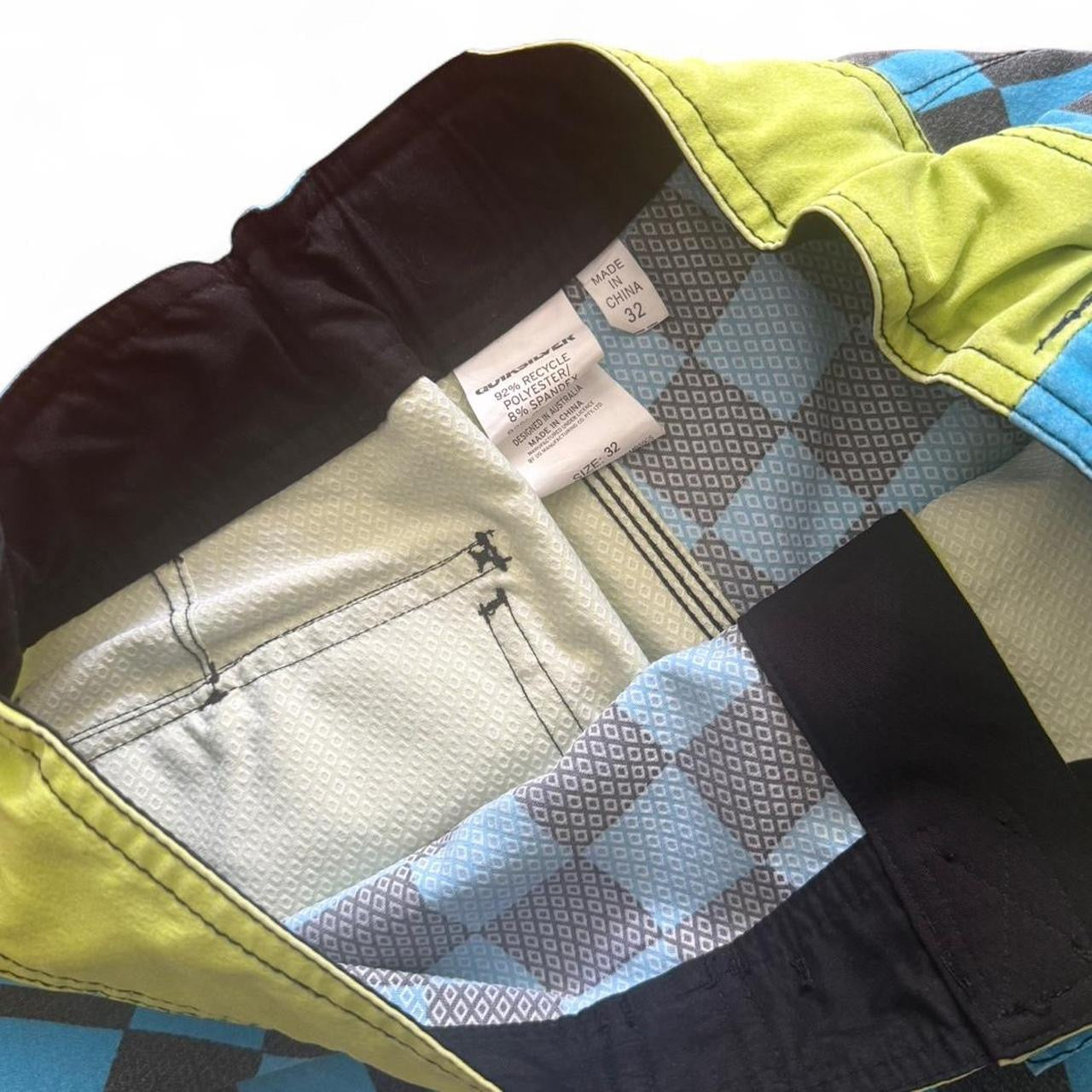 Y2K Quiksilver Checker Ska Pattern Swim Shorts