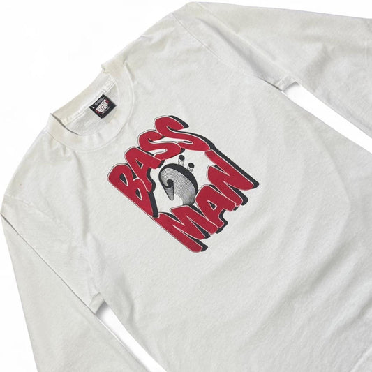 90s Bass Man Musician Musical Instrument White Long Sleeve Shirt