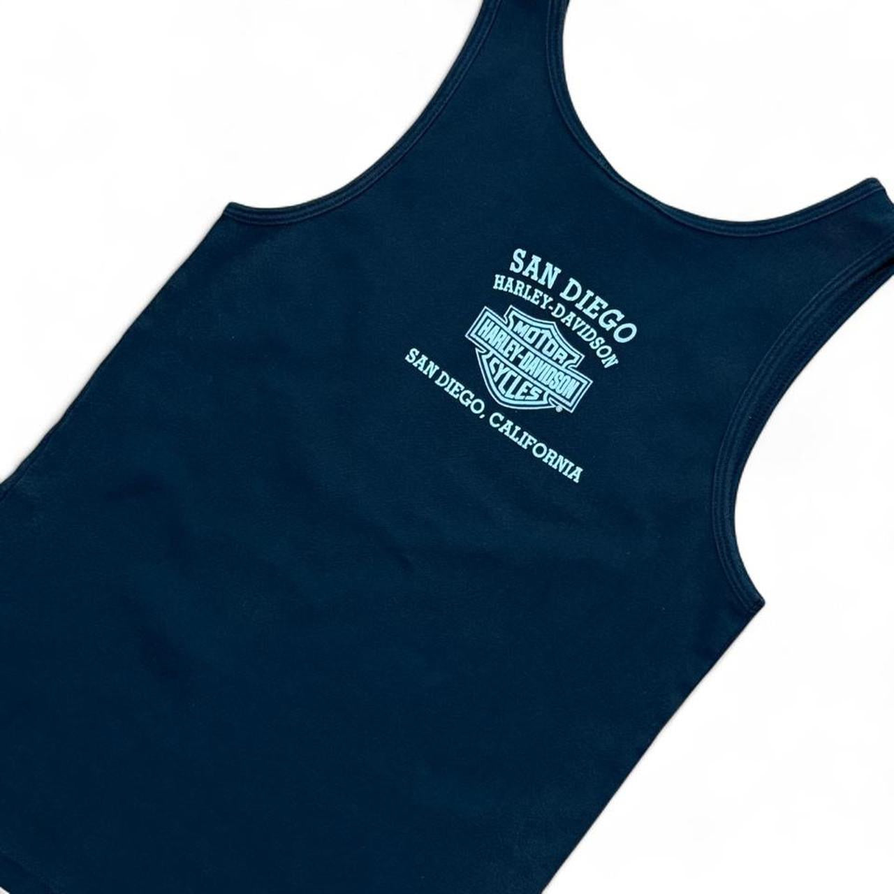 Y2K Harley Davidson Motorcycle Butterfly Sparkle Biker Tank Top