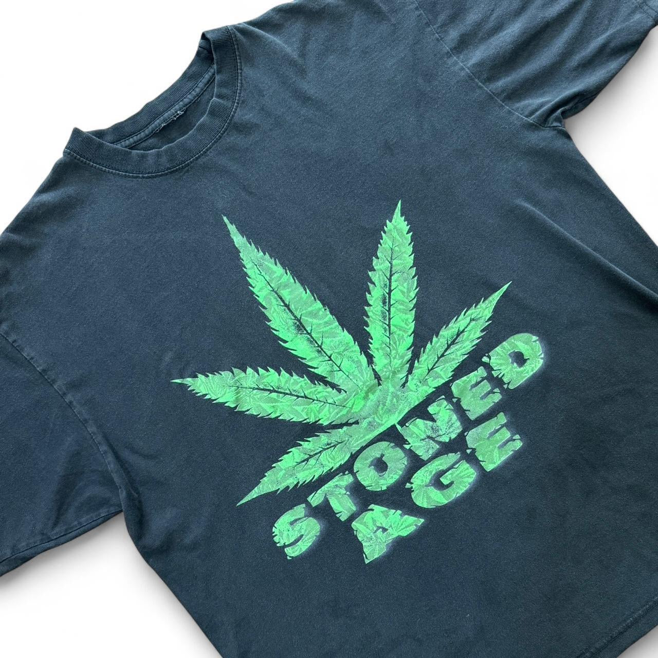 90s Marijuana Weed Leaf Stoned Age Hippie Tee