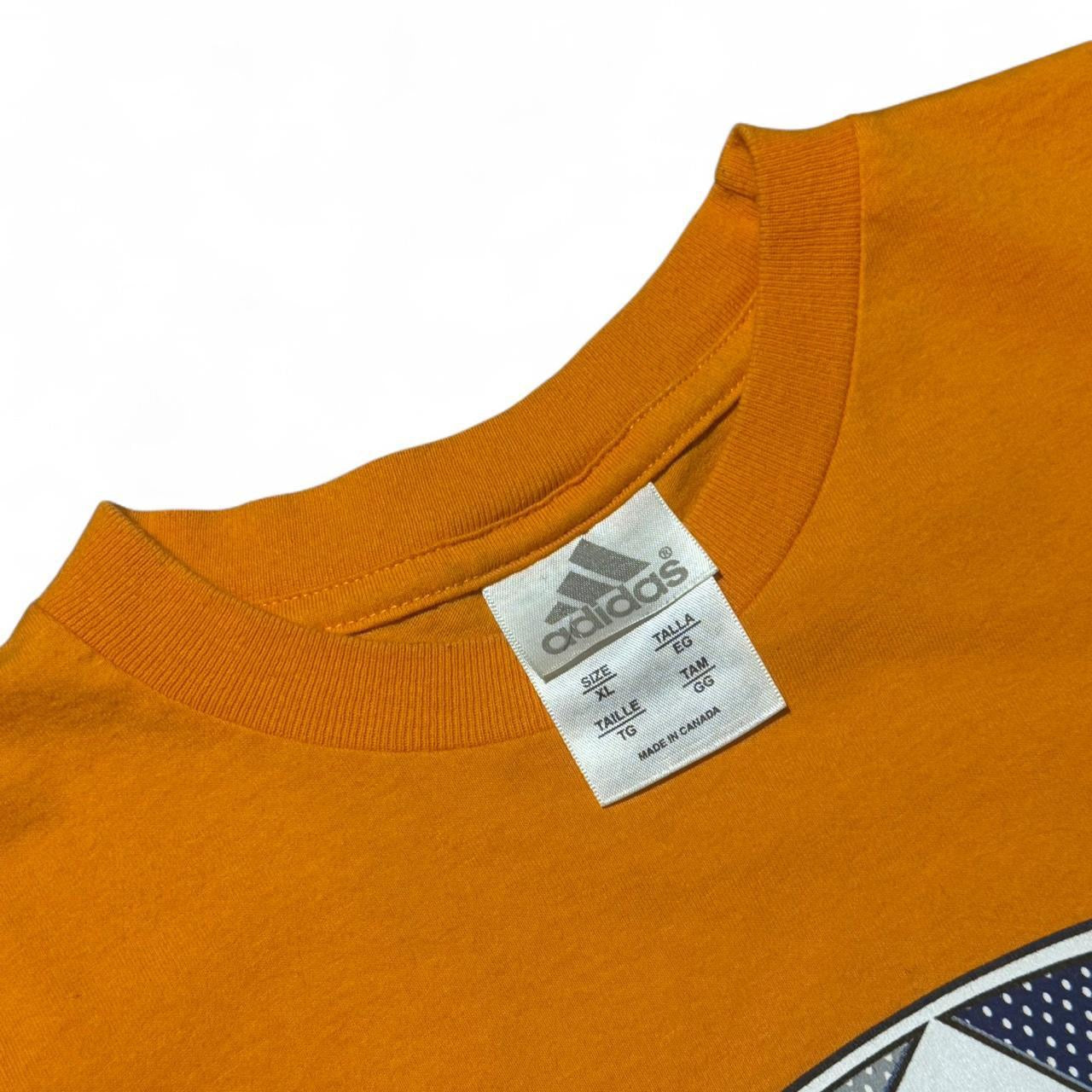 Mustard Yellow y2K Adidas Spellout Tee