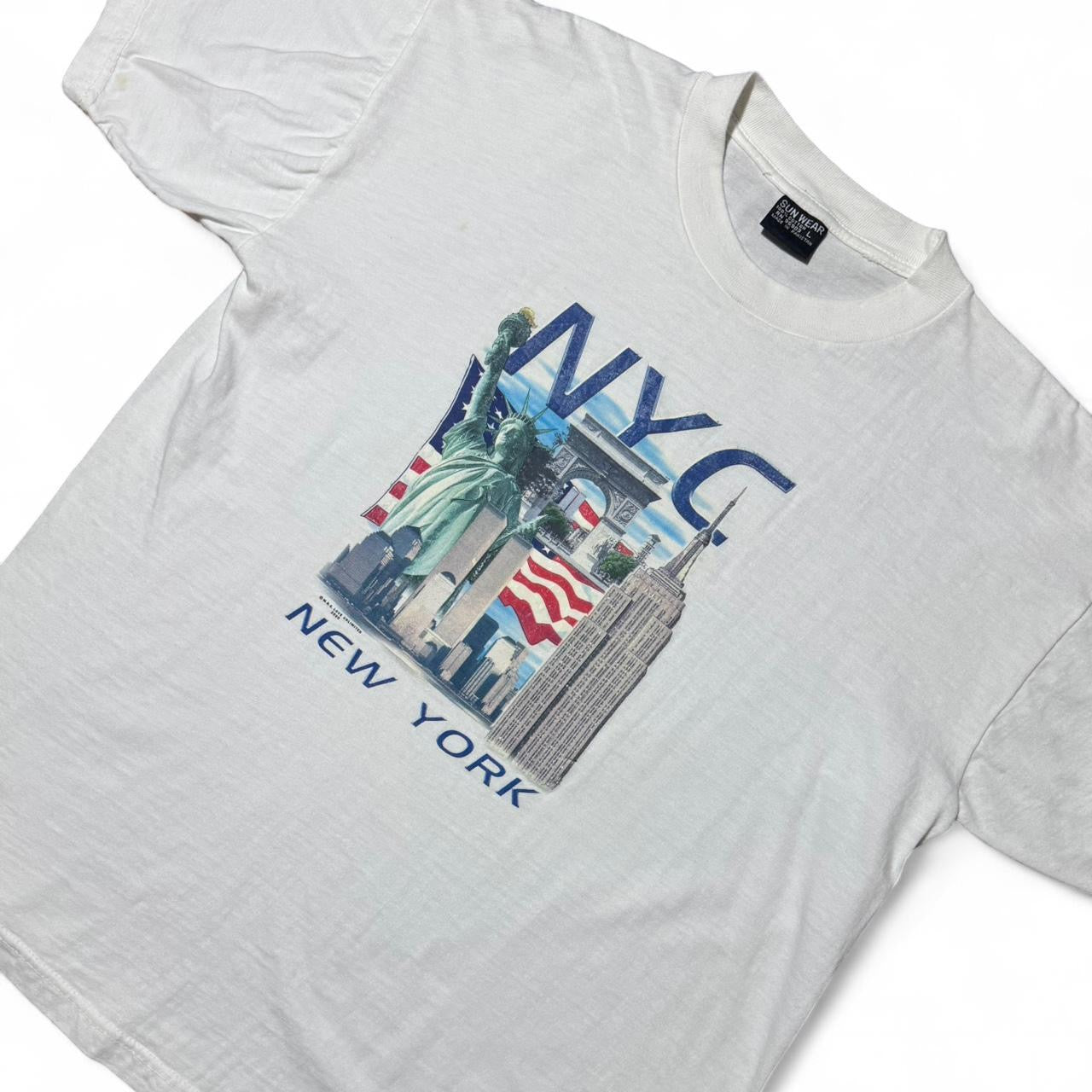 Y2K New York Souvenir Twin Towers Pre 9/11 Tourism Tee