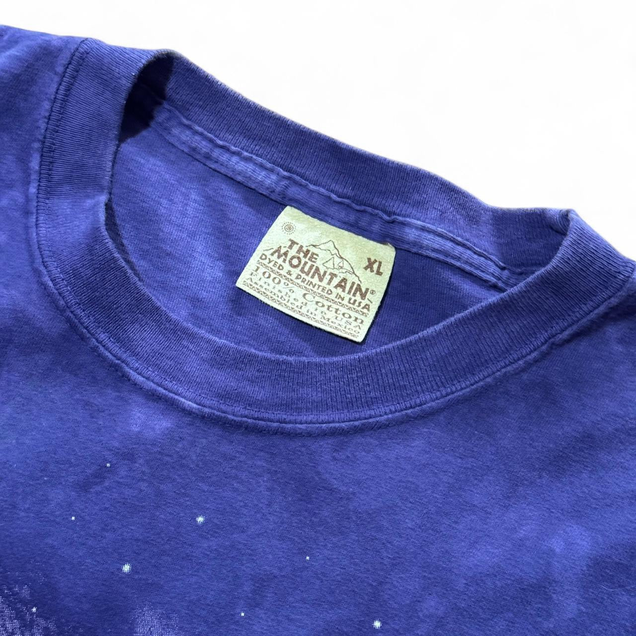 The Mountain Purple Tie-Dye Wolf Tee