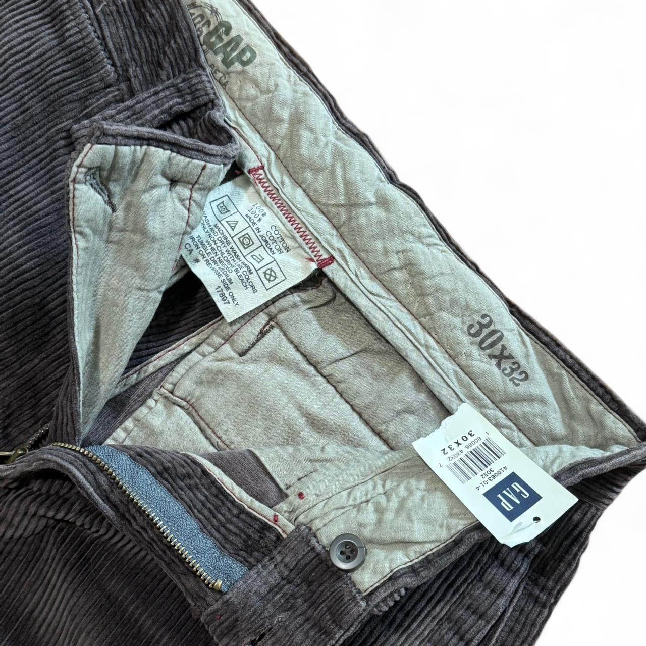 2000s Deadstock NWT Gap Grey/Brown Corduroy Pants