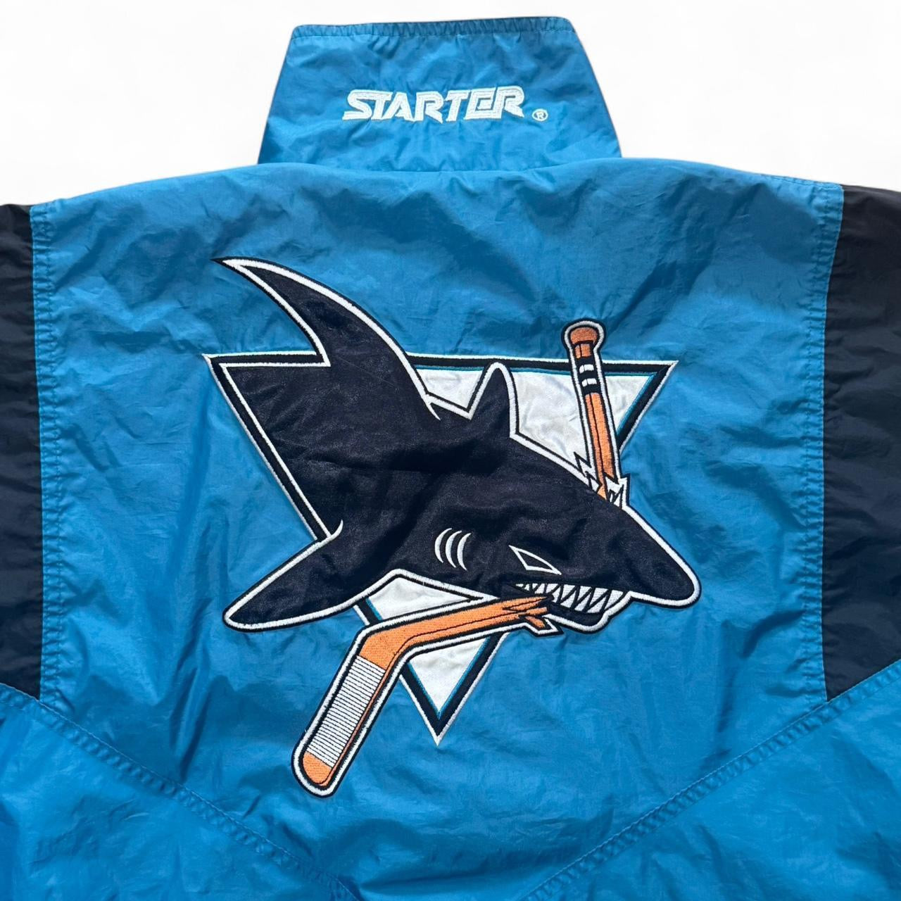 90s NHL Starter San Jose Sharks Hockey Zip Up Windbreaker