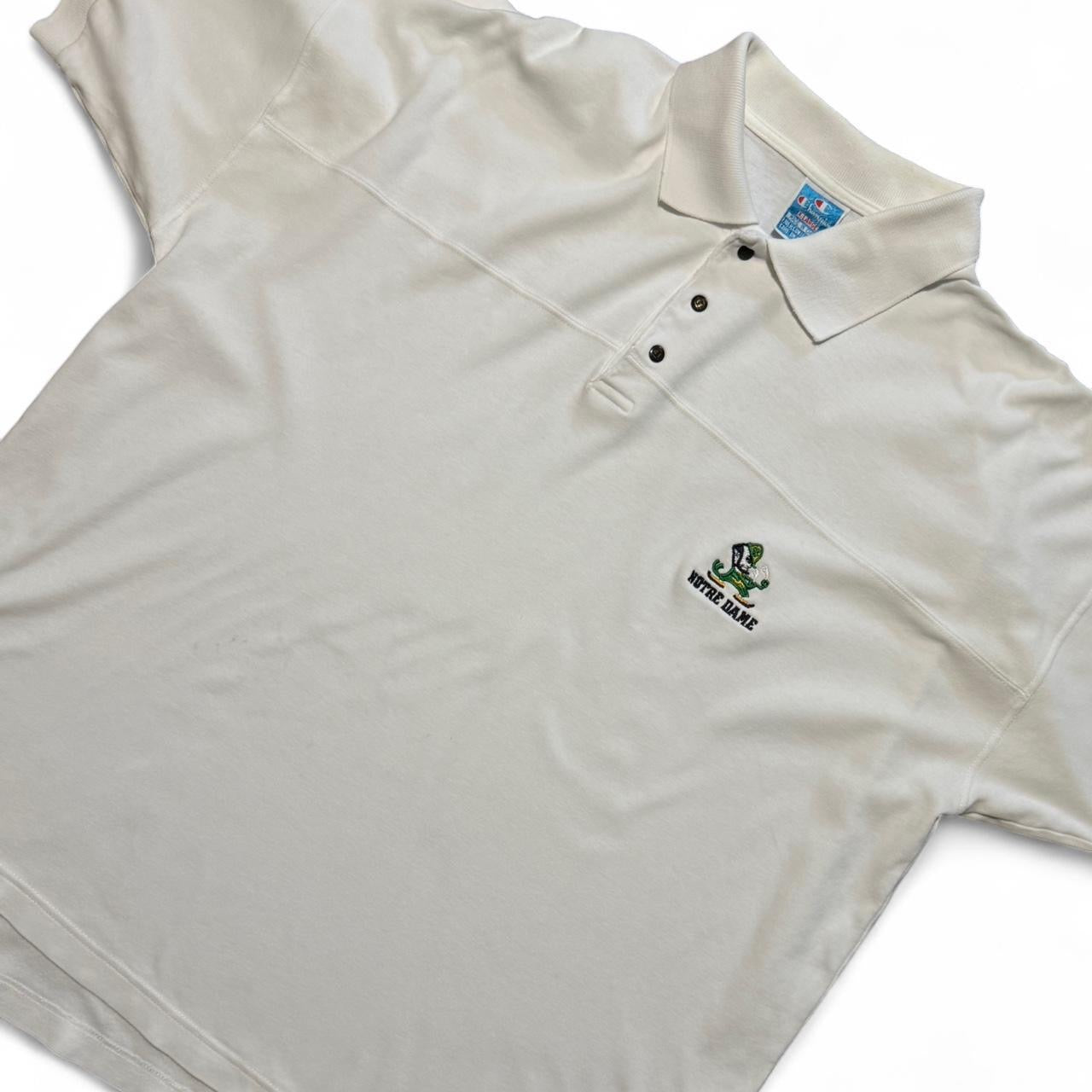 90s Champion Notre Damn White Polo