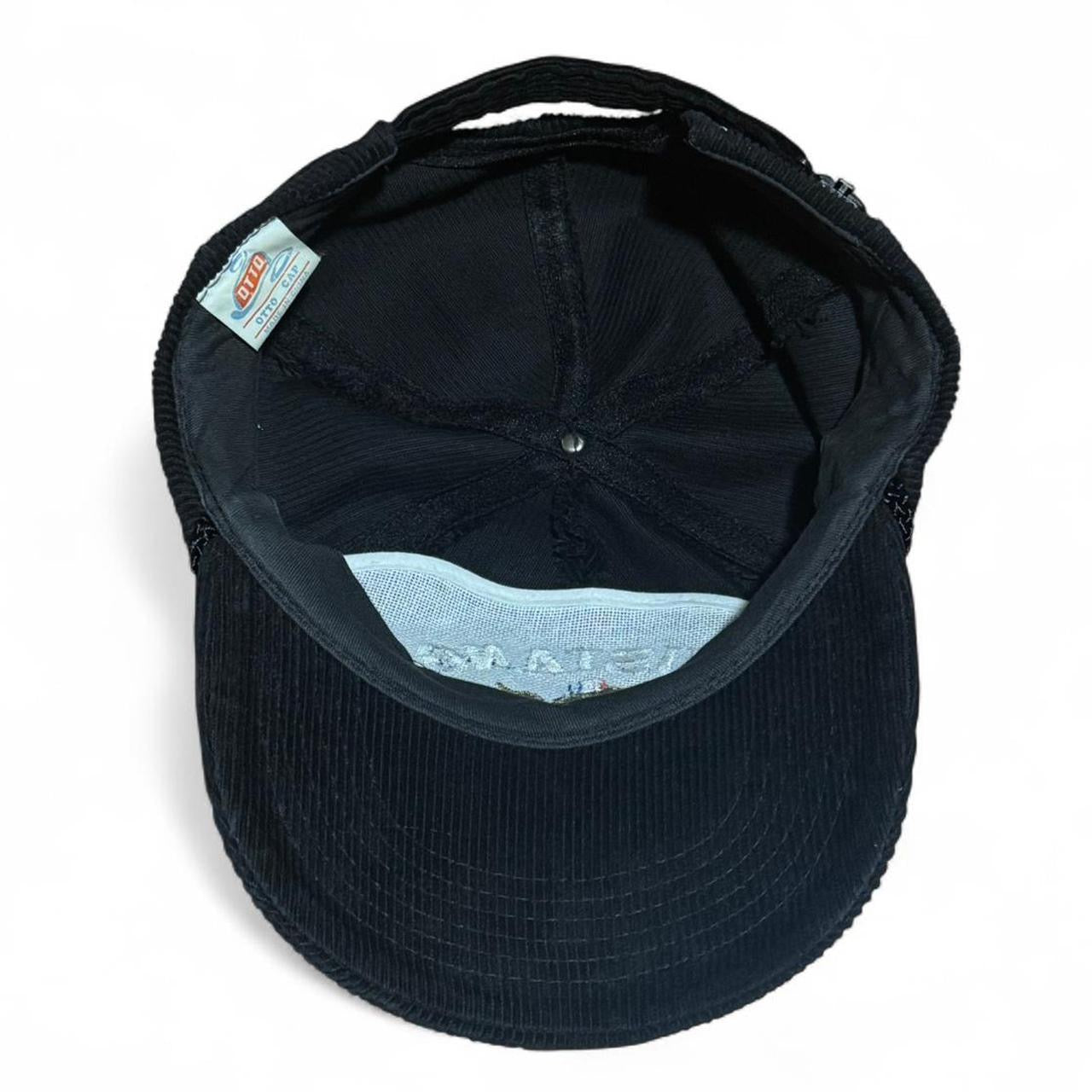 90s Black Corduroy Ford Mustang Trucker Hat