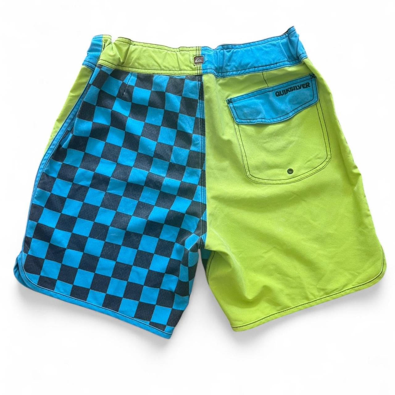 Y2K Quiksilver Checker Ska Pattern Swim Shorts