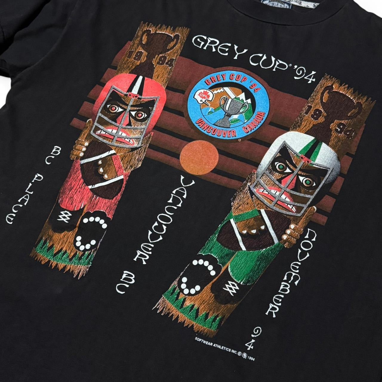 ‘94 Vancouver Grey Cup CFL BC Lions Football Totem Pole Graphic Shirt