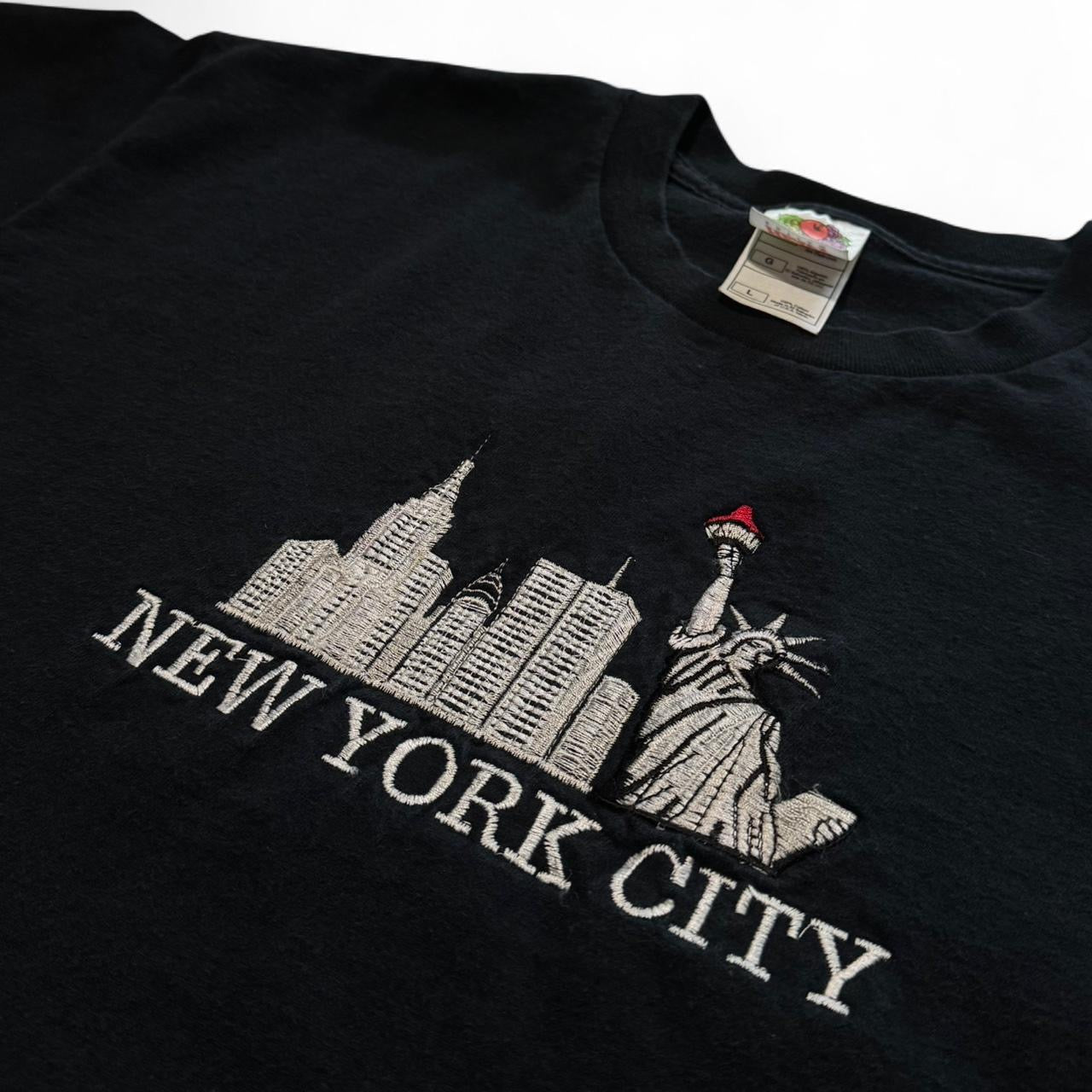 90s NY Twin Towers Embroidered Tee