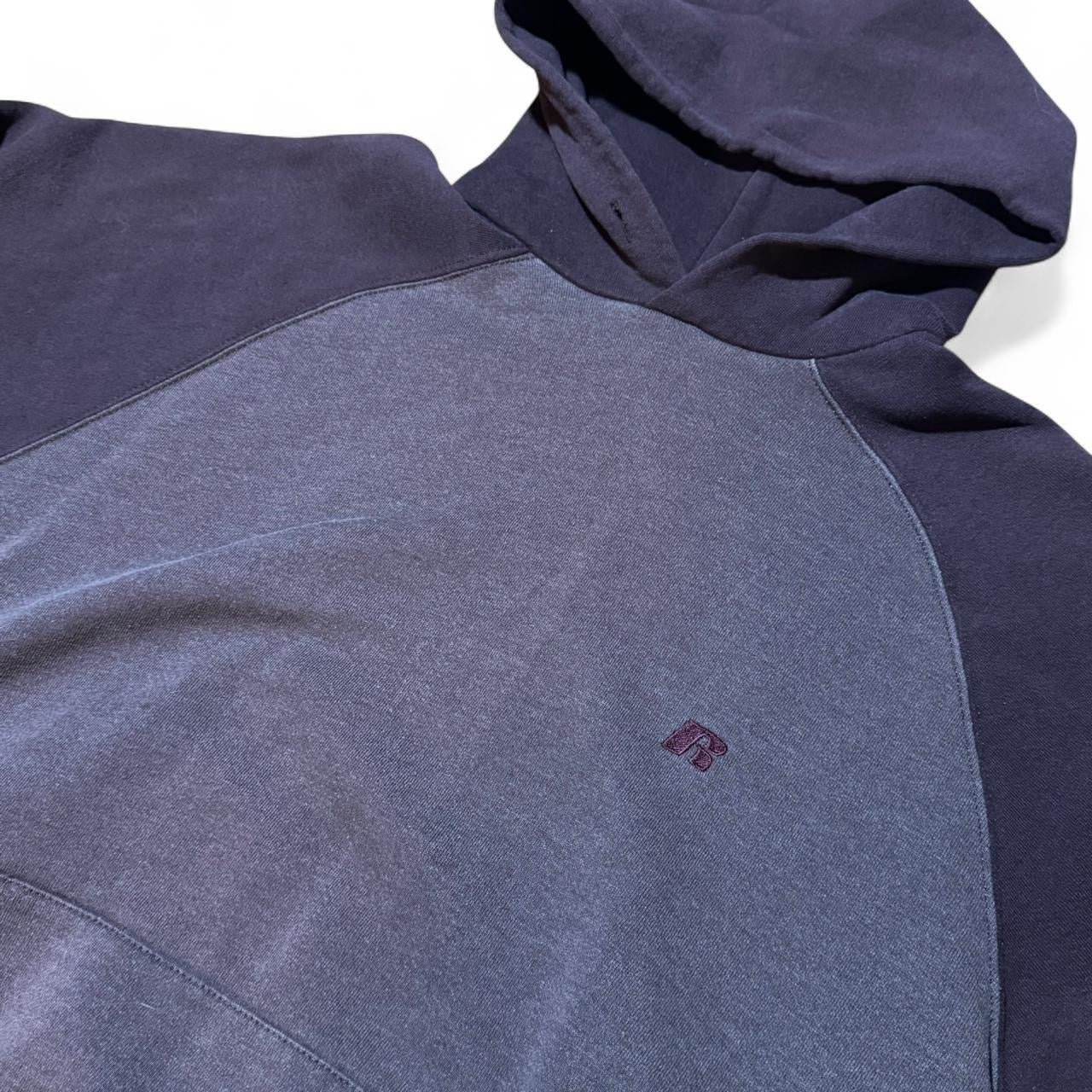 90s Burgundy/Maroon Russell Athletics Two Tone Hoodie