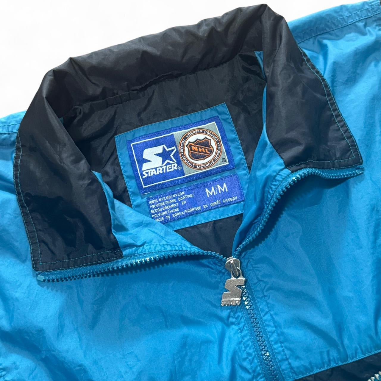 90s NHL Starter San Jose Sharks Hockey Zip Up Windbreaker