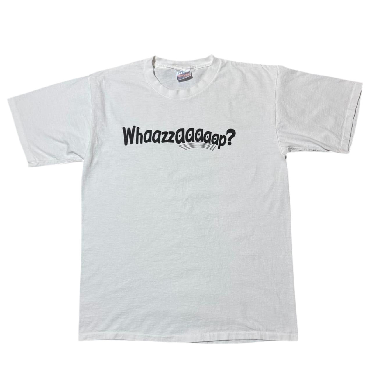 90s "Whazzzaaap?" Graphic Slogan Tee