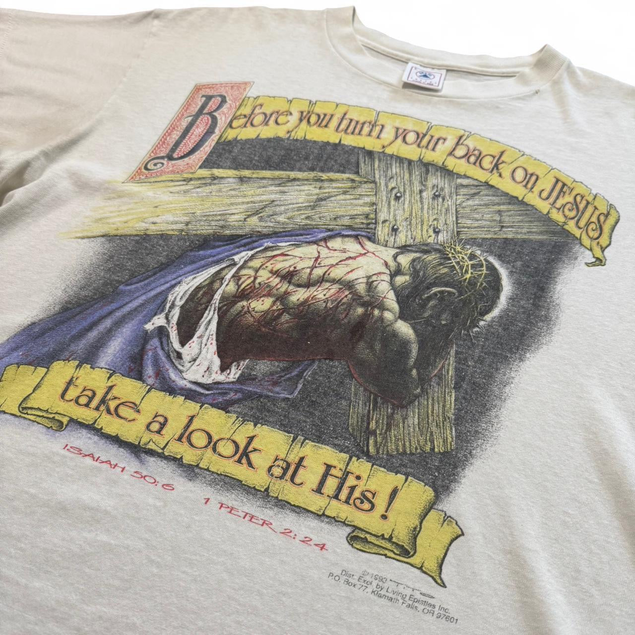 1993 Distressed Living Epistles Before You Turn Your Back On Jesus Tee