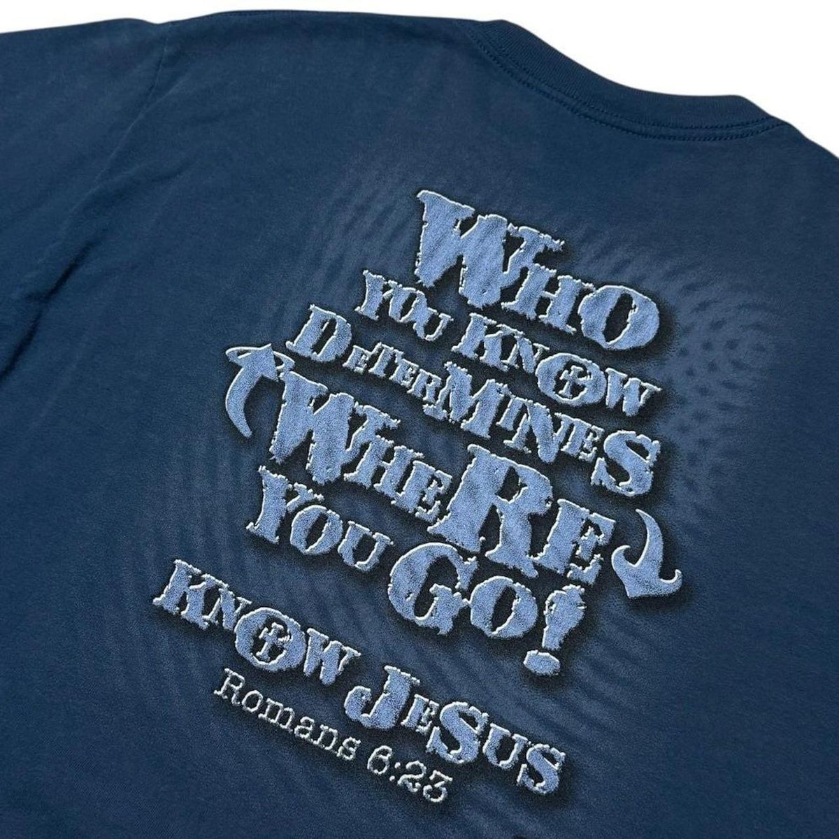 90s Know Jesus Roman Religious God Christian Bible Verse Graphic T-shirt