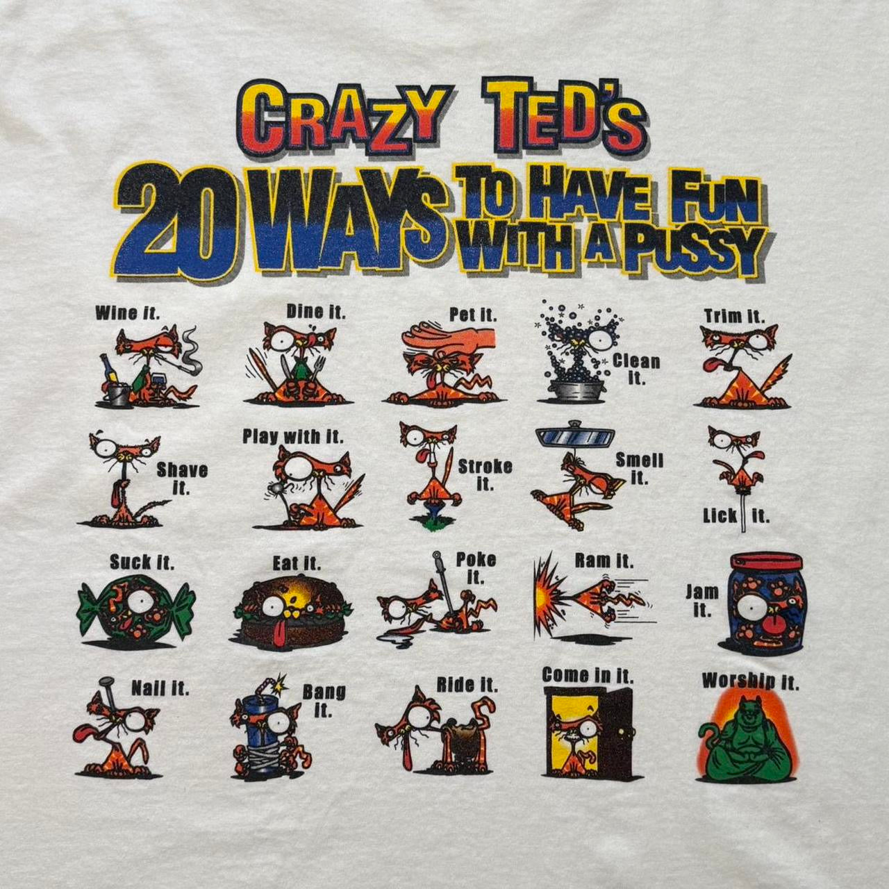 90s I Love Pussy Graphic Novelty Joke Tee