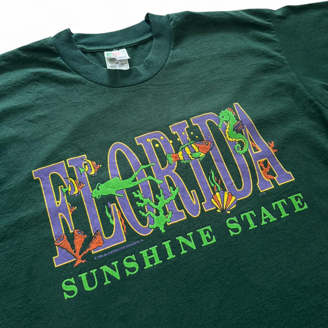 90s Florida Sunshine State Seahorse Underwater Nature Ocean Tee