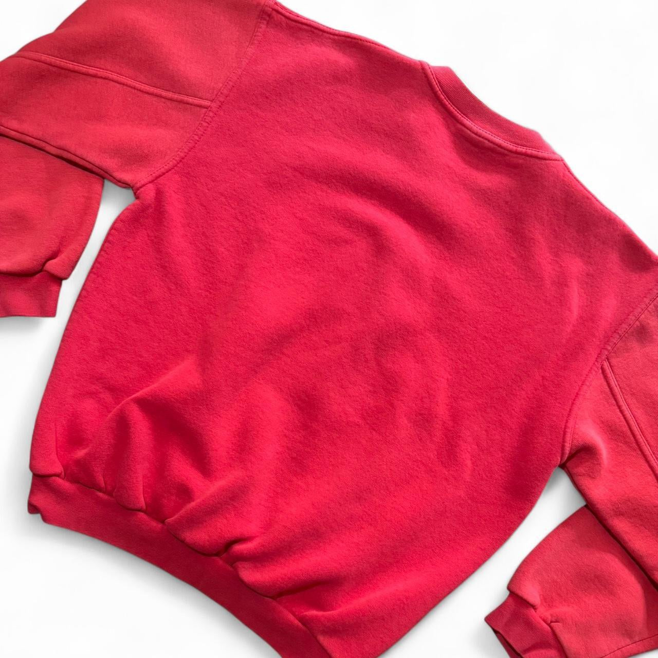 90s Gap Red Mock Neck Collar Embroidered Spellout Logo Crewneck