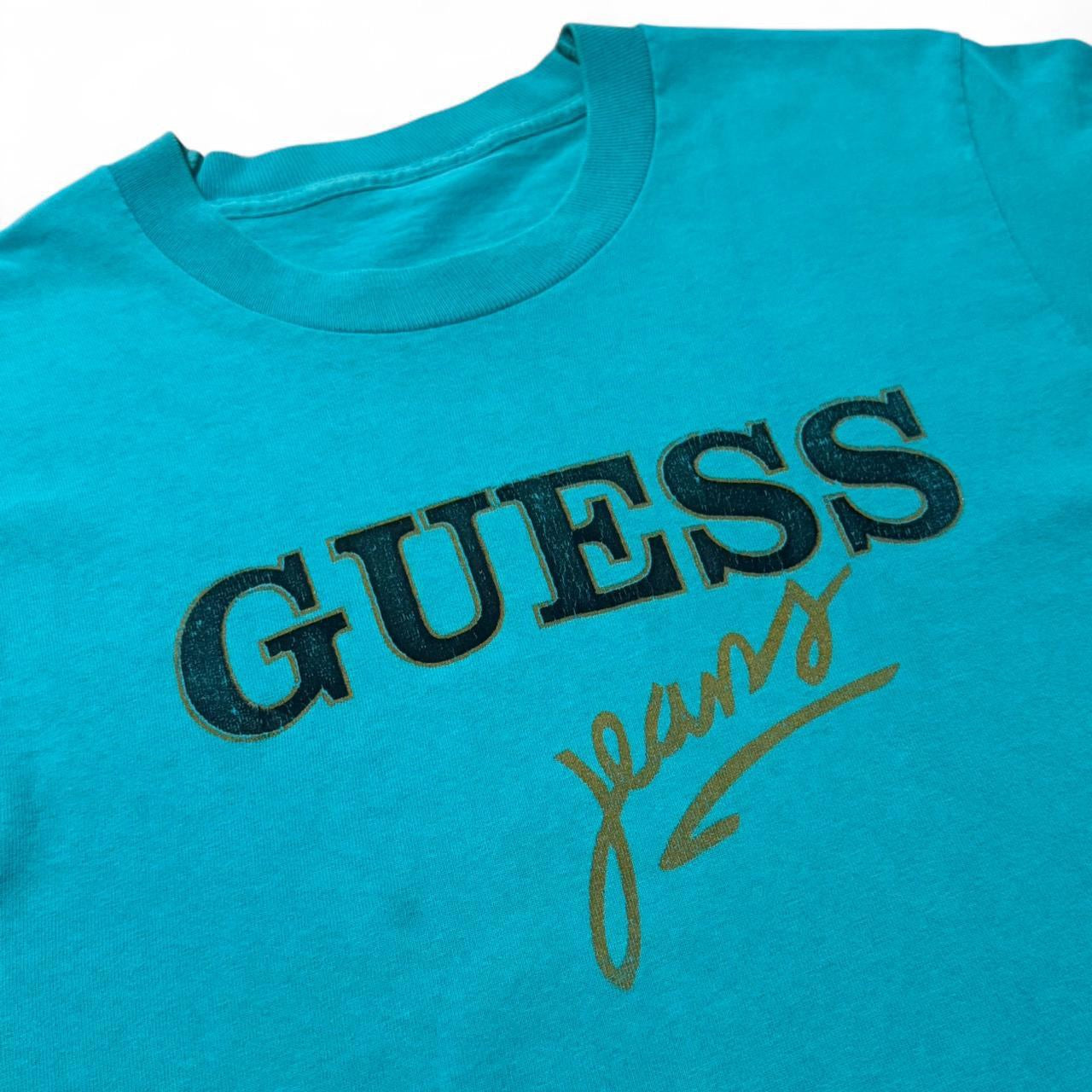90s Guess Jeans Single Stitch Teal Tee