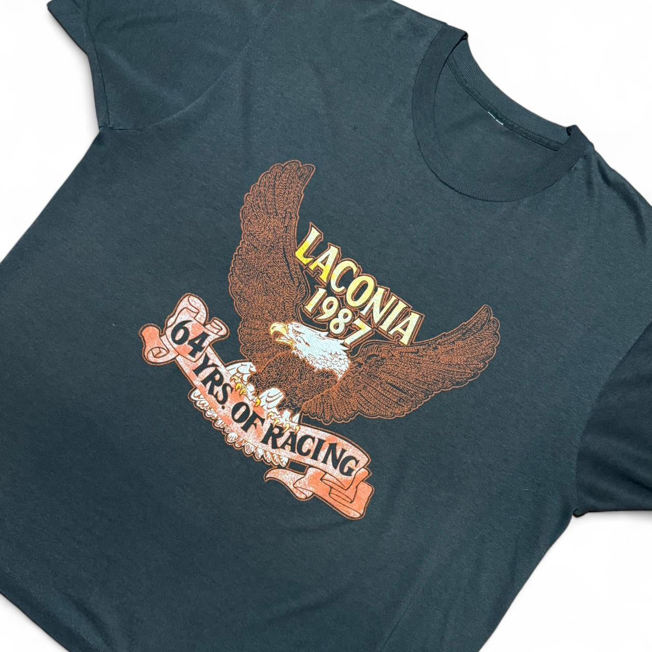 1987 Laconia Motorcycle Rally 64 Year Anniversary Biker T-Shirt