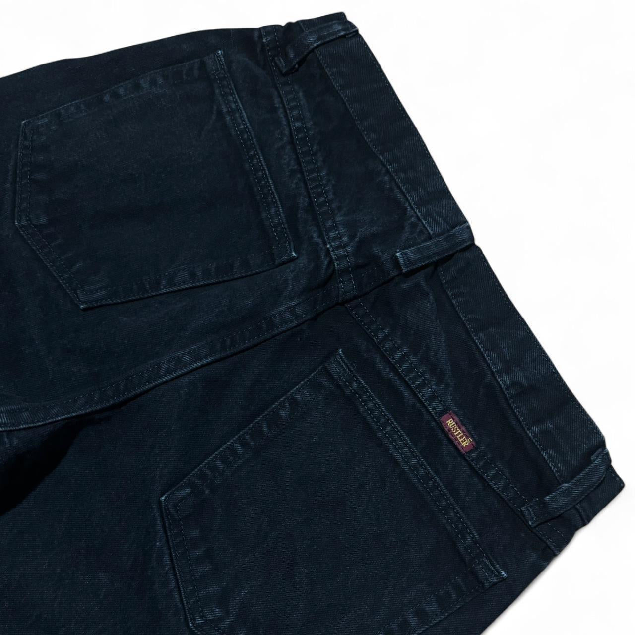 90s Black Rustler Denim Straight Leg Jeans