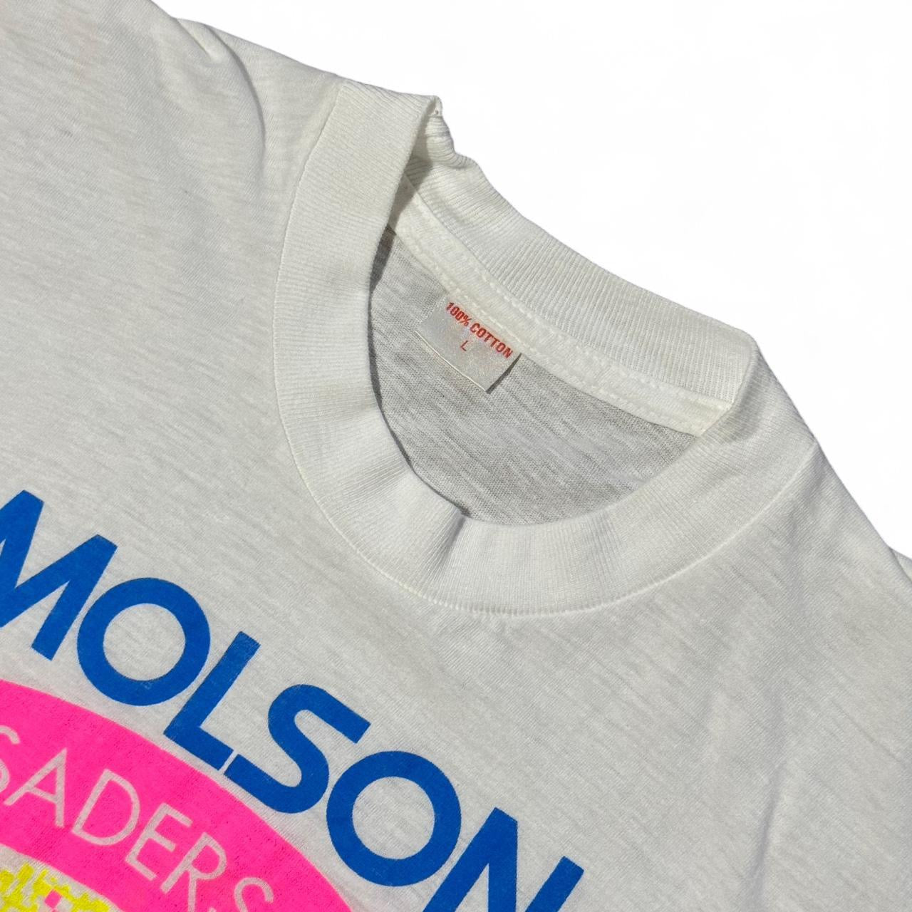 80s Molson Canadian Crusaders Club Neon Tee