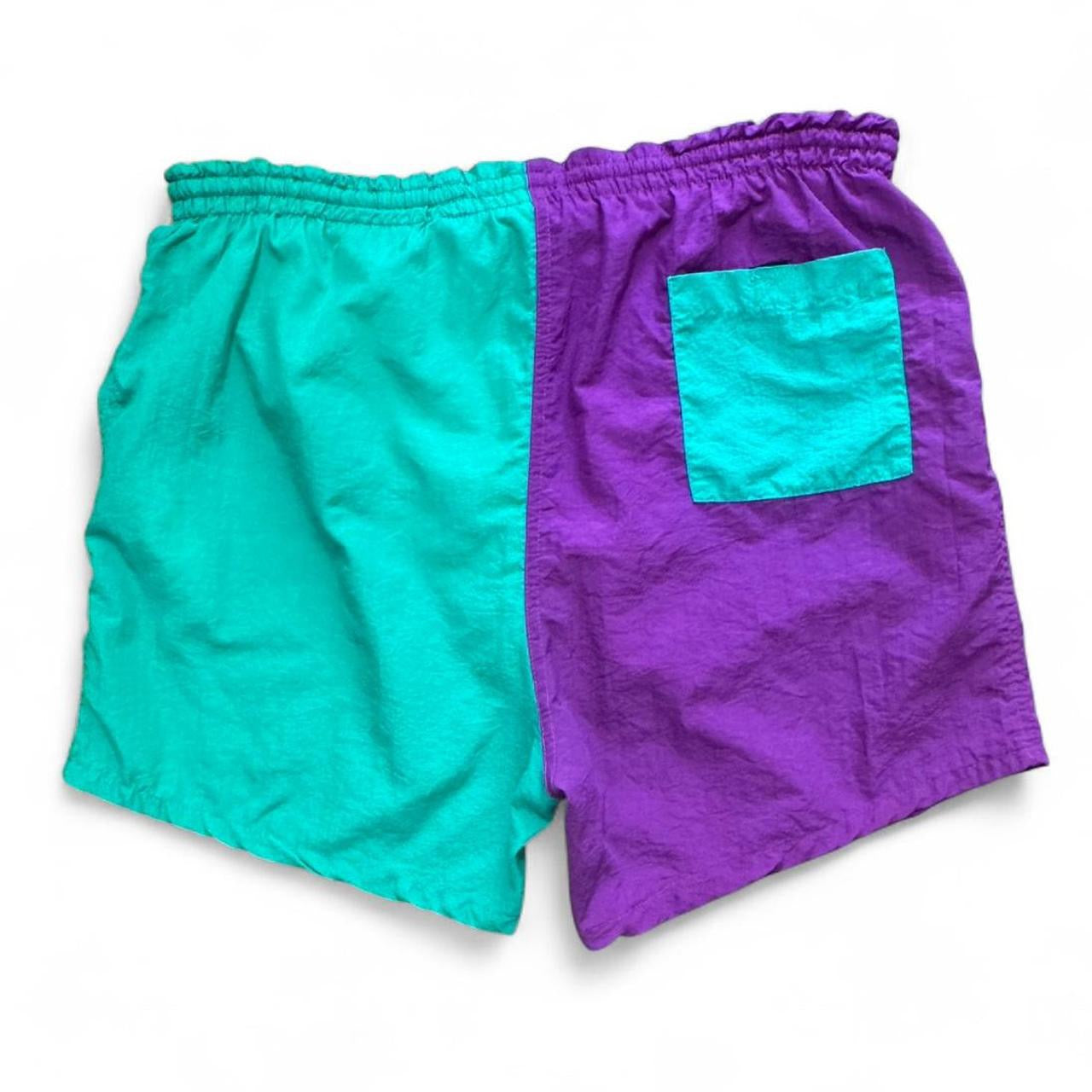 90s Two Tone Bugle Boy Swim Trunks