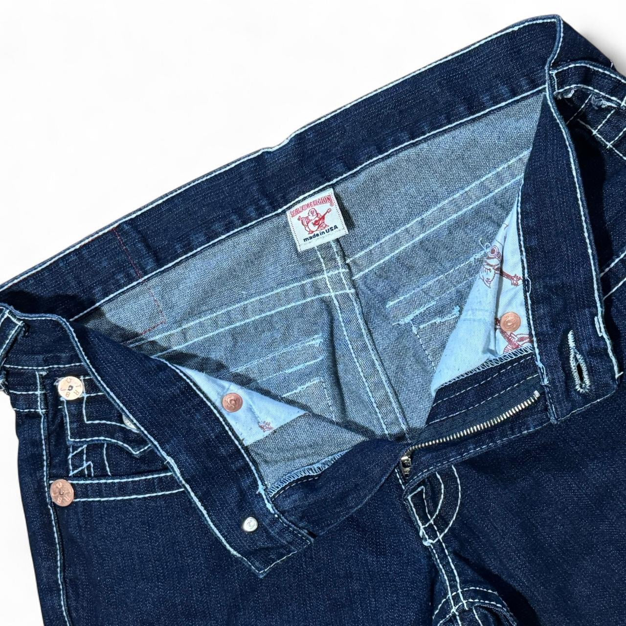 Y2K True Religion Blue Wash Denim Flare Joey Super T Jeans