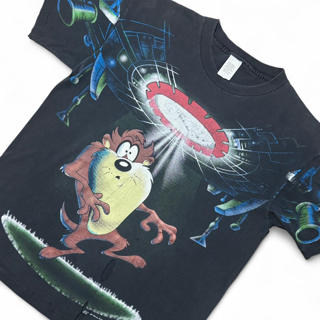 ‘97 Tasmanian Devil REJECTED UFO Alien Abduction Looney Tunes Tee