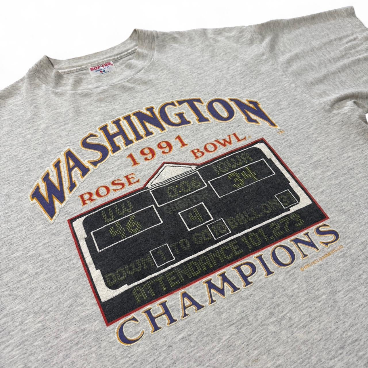 1991 Washington Huskies Vs Iowa Hawkeyes Rose Bowl NCAA Football Champions Tee