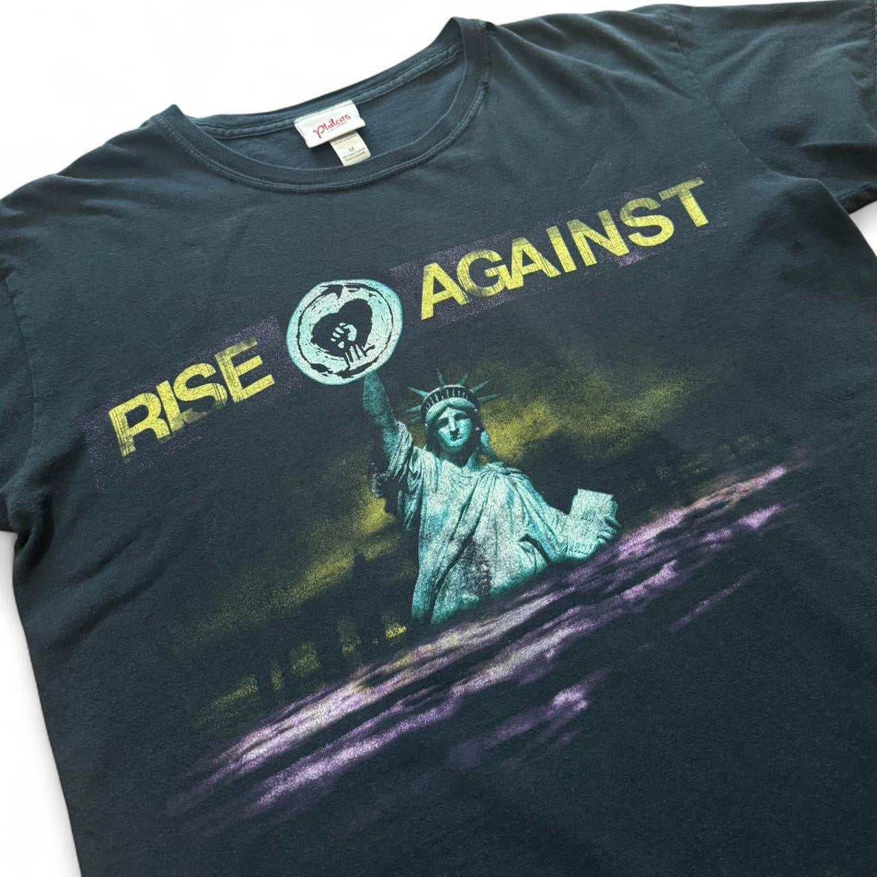 Y2K Rise Against Liberty Statue Band Merch Tee