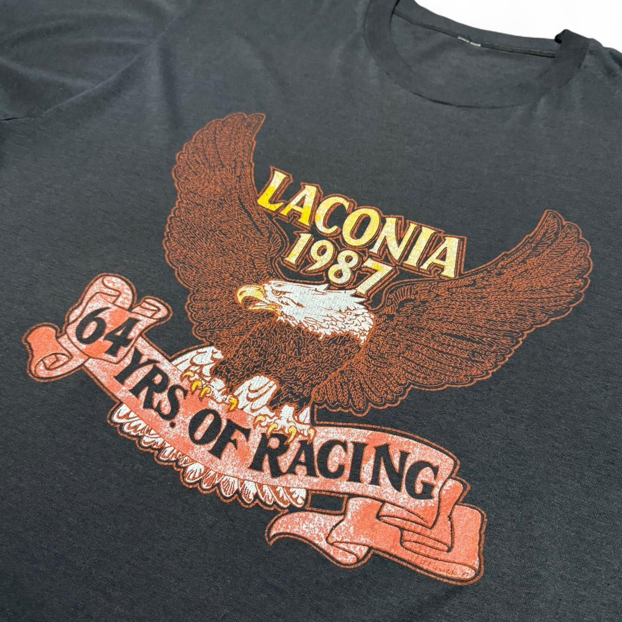 1987 Laconia Motorcycle Rally 64 Year Anniversary Biker T-Shirt