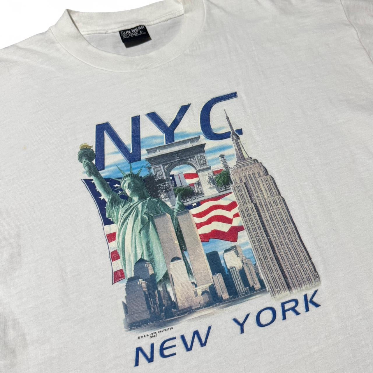Y2K New York Souvenir Twin Towers Pre 9/11 Tourism Tee
