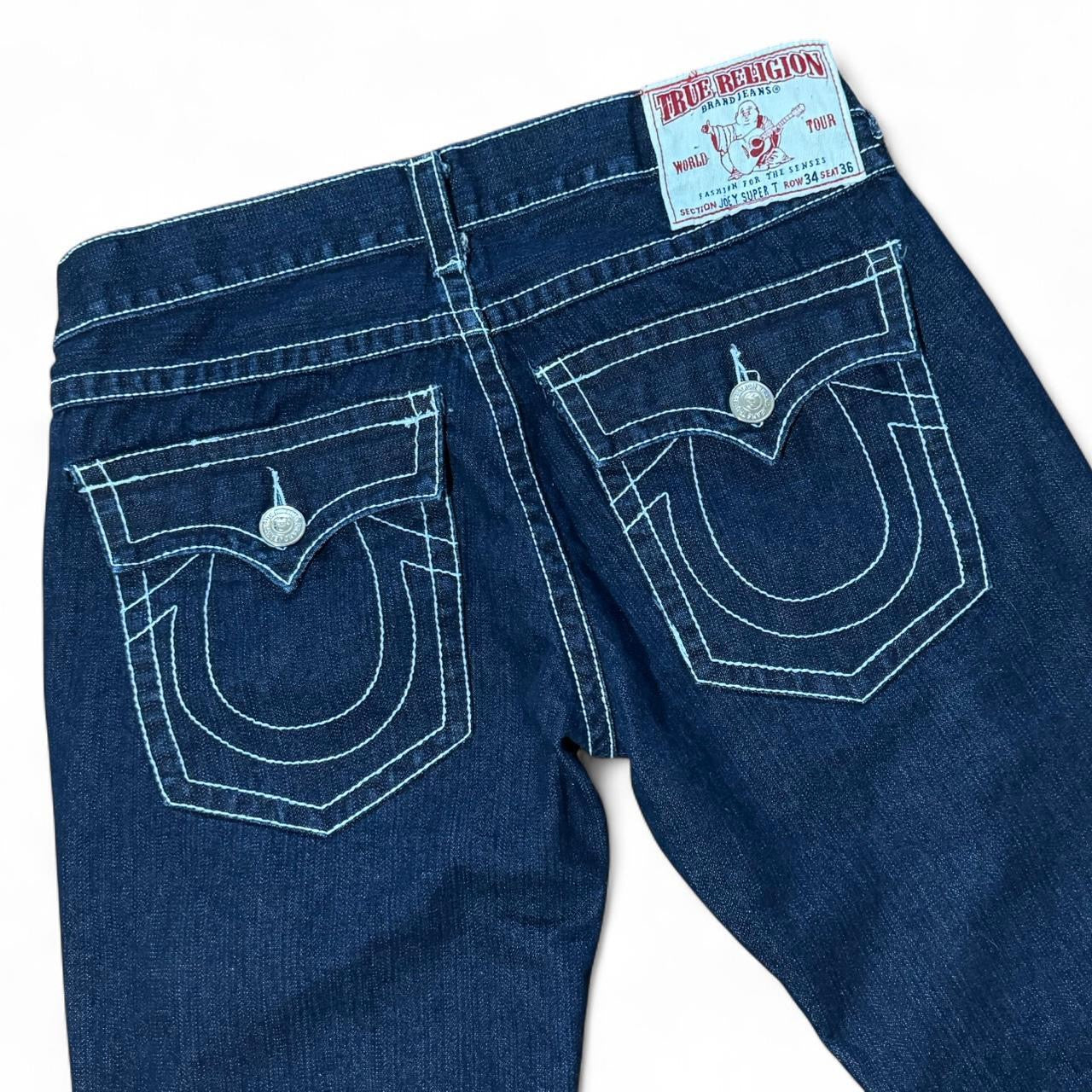 Y2K True Religion Blue Wash Denim Flare Joey Super T Jeans